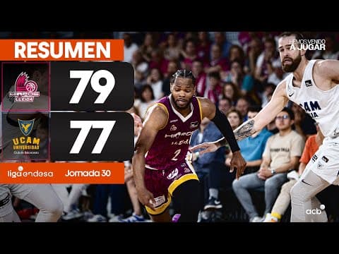 Resumen Hiopos Lleida 79 - UCAM Murcia 77 (J30)