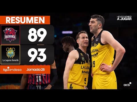 Resumen Baskonia 89 - La Laguna Tenerife 93 (J28)