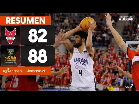 Resumen Coviran Granada 82 - UCAM Murcia 88 (J21)