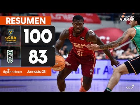 Resumen UCAM Murcia 100 - Joventut Badalona 83 (J28)
