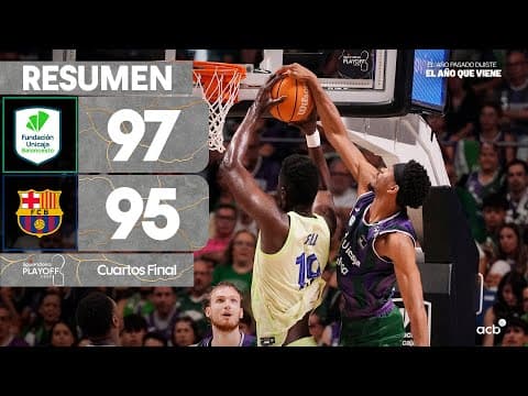Resumen Unicaja 97 - Barça 95 (3º cuartos)