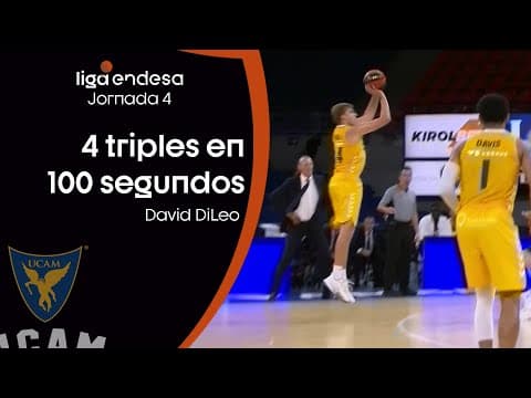 David DiLeo... On fire: ¡4 triples en 100 segundos!