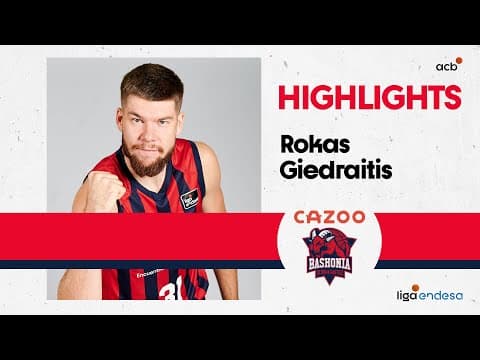 Un Rokas Giedraitis todoterreno lidera al Cazoo Baskonia