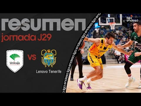 Resumen Unicaja 64 - Lenovo Tenerife 97 (J29)