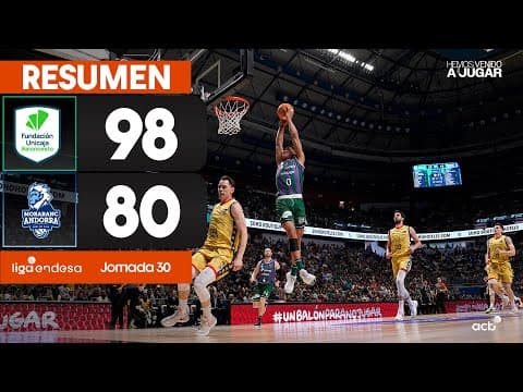 Resumen Unicaja 98 - MoraBanc Andorra 80 (J30)