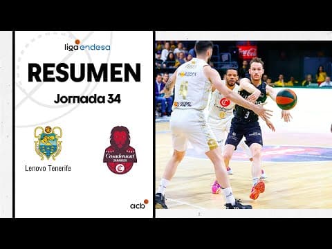 Resumen Lenovo Tenerife 92 - 69 Casademont Zaragoza (J34)