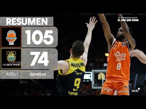 Resumen Valencia Basket 105 - La Laguna Tenerife 74 (2º Semis)
