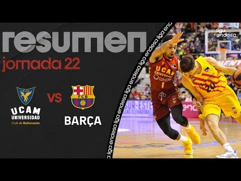 Resumen UCAM Murcia 87 - Barça 89 (J22)