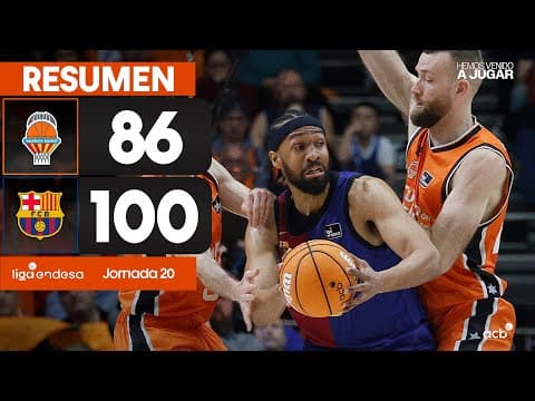 Resumen Valencia Basket 86 - Barça 100 (J20)