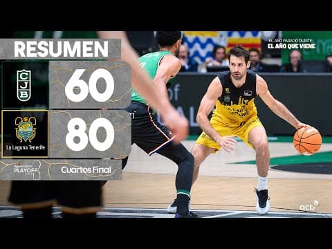 Resumen Joventut Badalona 60 - La Laguna Tenerife 80 (J36)