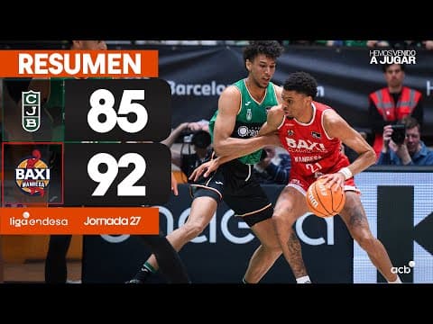 Resumen Joventut Badalona 85 - BAXI Manresa 92 (J27)