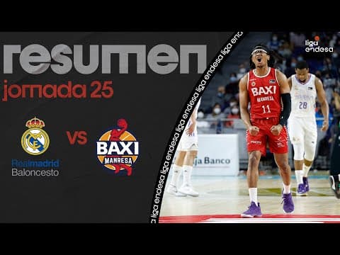 Resumen Real Madrid 75 - BAXI Manresa 86 (J25)