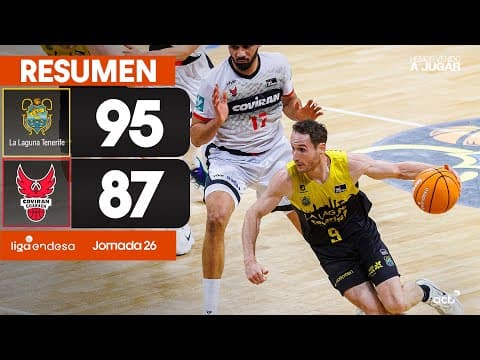 Resumen La Laguna Tenerife 95 - Coviran Granada 87 (J26)