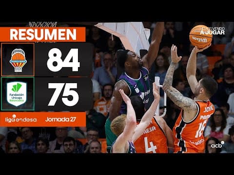 Resumen Valencia Basket 84 - Unicaja 75 (J27)