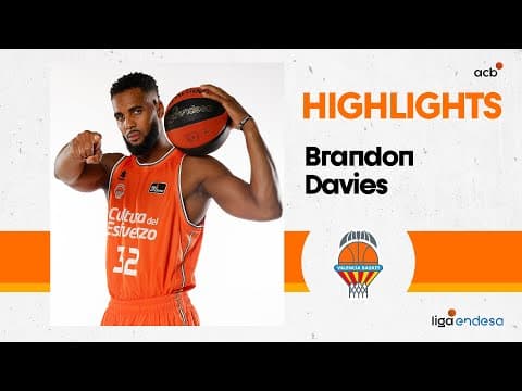 Brandon Davies, dominante en la pintura para Valencia Basket