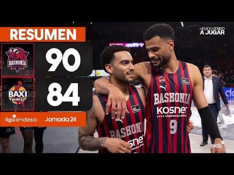 Resumen Baskonia 90 - BAXI Manresa 84 (J24)