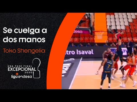 Shengelia se cuelga a dos manos