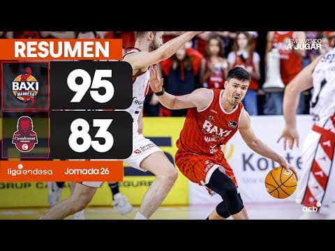 Resumen BAXI Manresa 95 - Casademont Zaragoza 83 (J26)