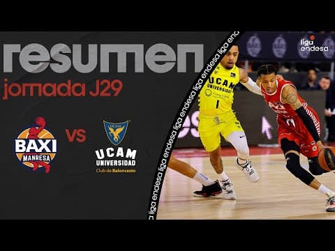 Resumen BAXI Manresa 103 - UCAM Murcia 93 (J29)