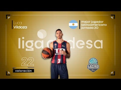 Luca Vildoza, Mejor Jugador Latinoamericano de la Jornada 20