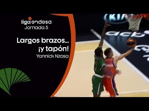 Yannick Nzosa: largos brazos... ¡y tapón!