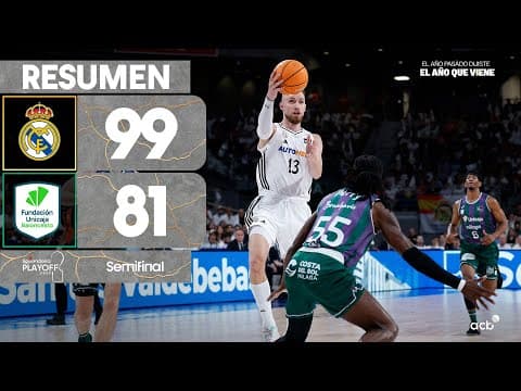 Resumen Real Madrid 99 - Unicaja 81 (1º semis)