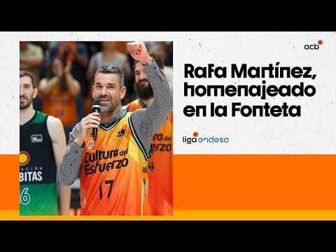 Rafa Martínez: homenaje y retirada de su camiseta del Valencia Basket