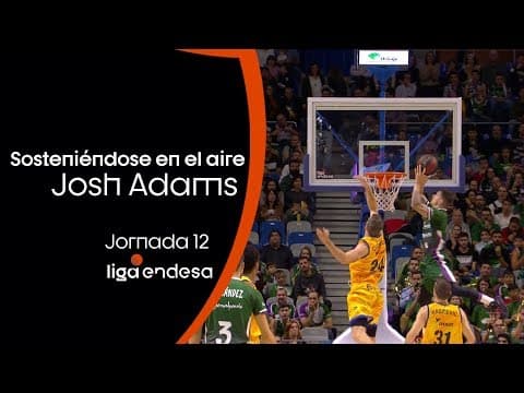 Josh Adams, sosteniéndose en el aire: ¡alley-oop!