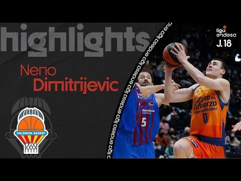 Neno Dimitrijevic lidera a Valencia Basket