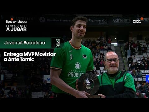 Ante Tomic recibe el MVP Movistar del mes de febrero