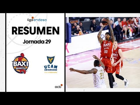 Resumen BAXI Manresa 93 - UCAM Murcia 83 (J29)