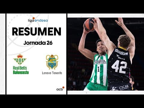 Resumen Real Betis Baloncesto 80 - Lenovo Tenerife 76 (J26)