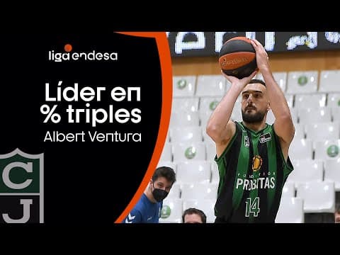 Albert Ventura: líder en porcentaje de triples (48,9%)