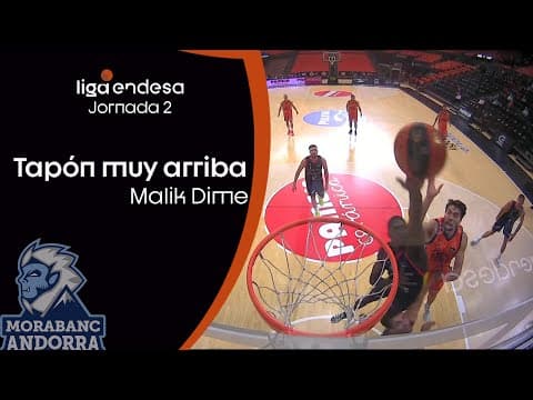 ¡Tapón muy arriba de Malik Dime!