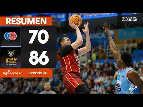 Resumen Río Breogán 70 - UCAM Murcia 86 (J24)