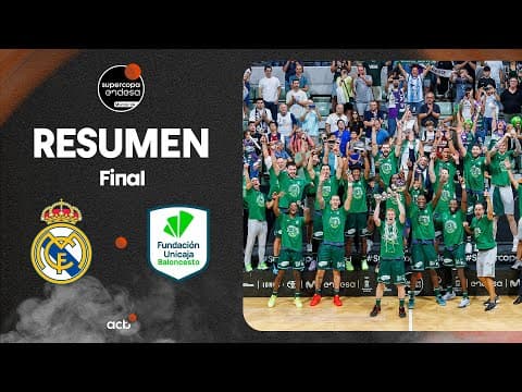 Resumen Real Madrid 80 - Unicaja 90 (Final Supercopa Endesa)