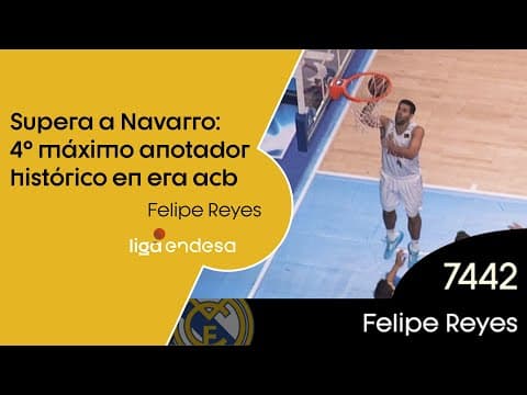 Felipe Reyes supera a Navarro y ya es cuarto máximo anotador histórico
