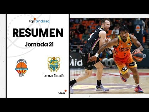 Resumen Valencia Basket 77 - Lenovo Tenerife 72 (J21)