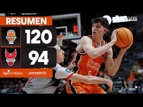 Resumen Valencia Basket 120 - Coviran Granada 94 (J16)