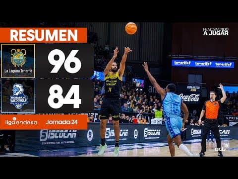 Resumen La Laguna Tenerife 96 - MoraBanc Andorra 84 (J24)