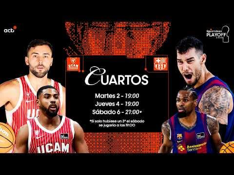 El UCAM Murcia-Barça abre el Playoff Liga Endesa 2026