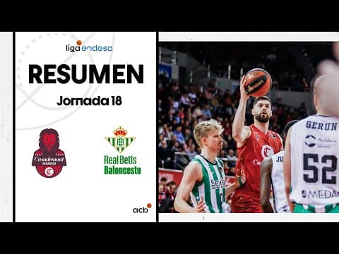 Resumen Casademont Zaragoza 89 - Real Betis Baloncesto 82 (J18)