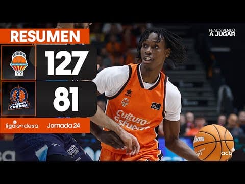 Resumen Valencia Basket 127 - Leyma Coruña 81 (J24)
