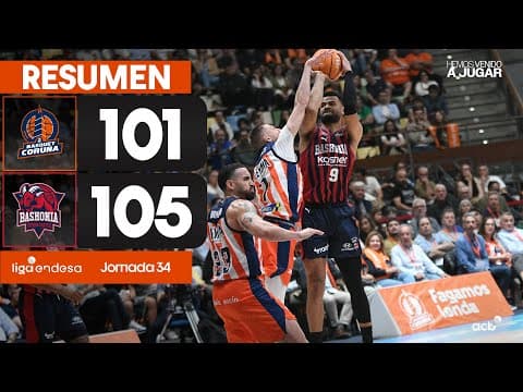 Resumen Leyma Coruña 101 - Baskonia 105 (J34)
