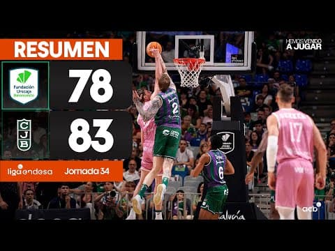 Resumen Unicaja 78 - Joventut Badalona 83 (J34)