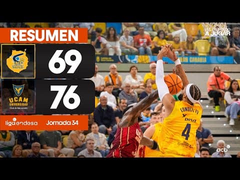 Resumen Dreamland Gran Canaria 69 - UCAM Murcia 76 (J34)