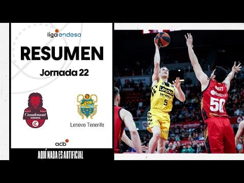 Resumen Casademont Zaragoza 100 - Lenovo Tenerife 106 (J22)