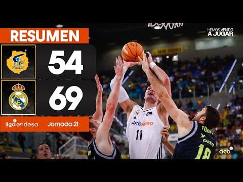 Resumen Dreamland GC 54 - Real Madrid 69 (J21)