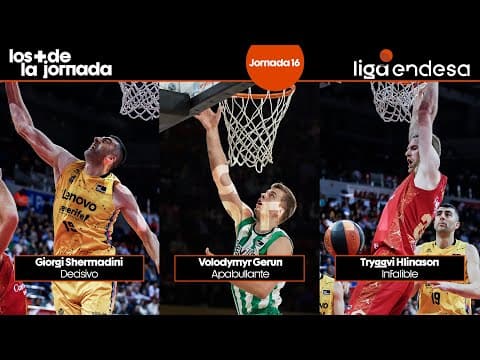 Los Más de la Jornada 16: Gio Shermadini, Volodymyr Gerun y Tryggvi Hlinason