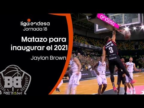 Jaylon Brown inaugura el 2021 con un matazo